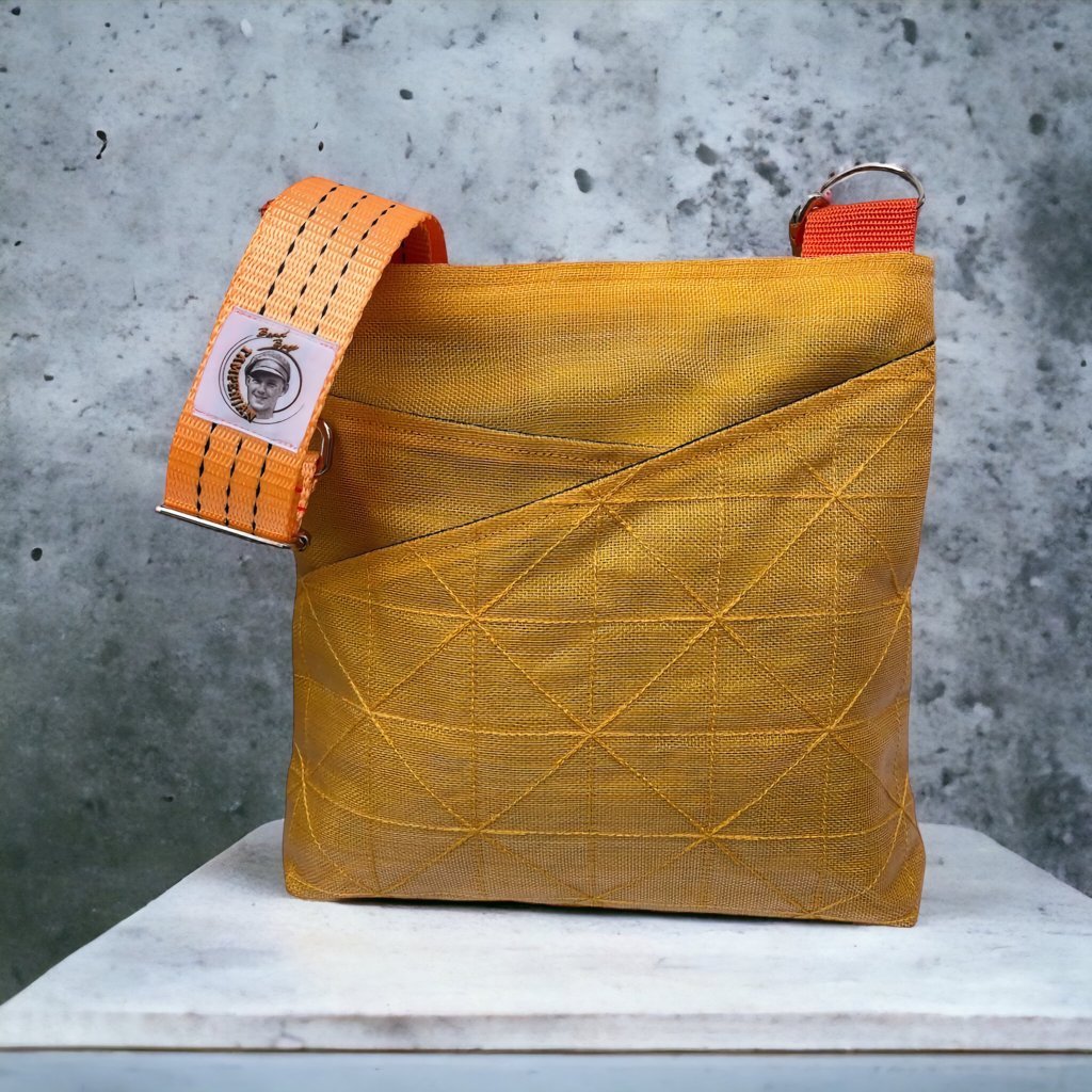 Oceanboundbags von Beadbags Schultertasche Net11TJ gelb Design 2