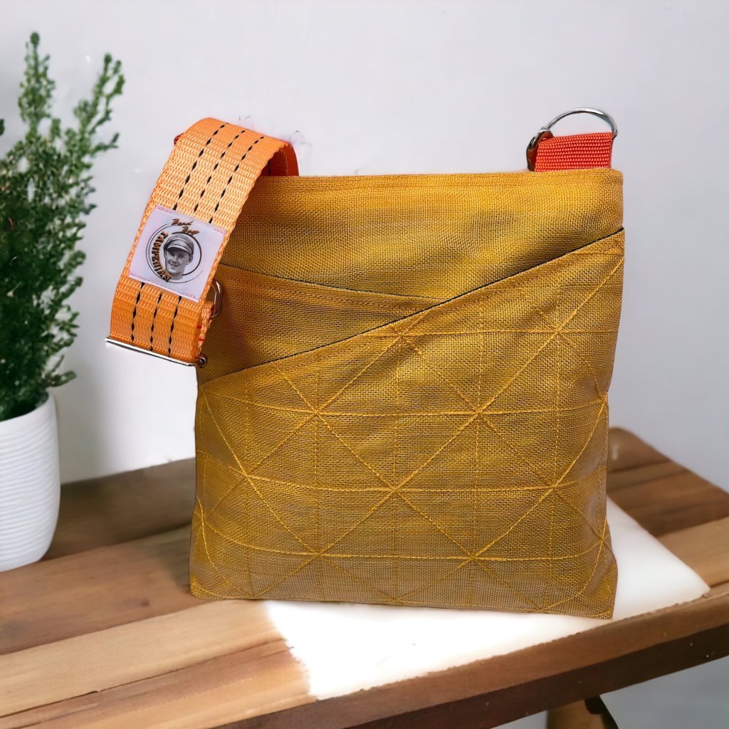 Oceanboundbags von Beadbags Schultertasche Net11TJ gelb Design 1
