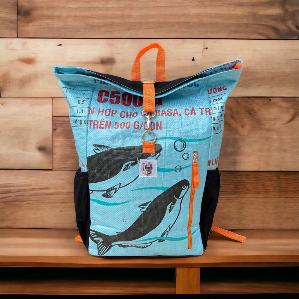 Oceanboundbags von Beadbags Rucksack Ri100 blau Design 1