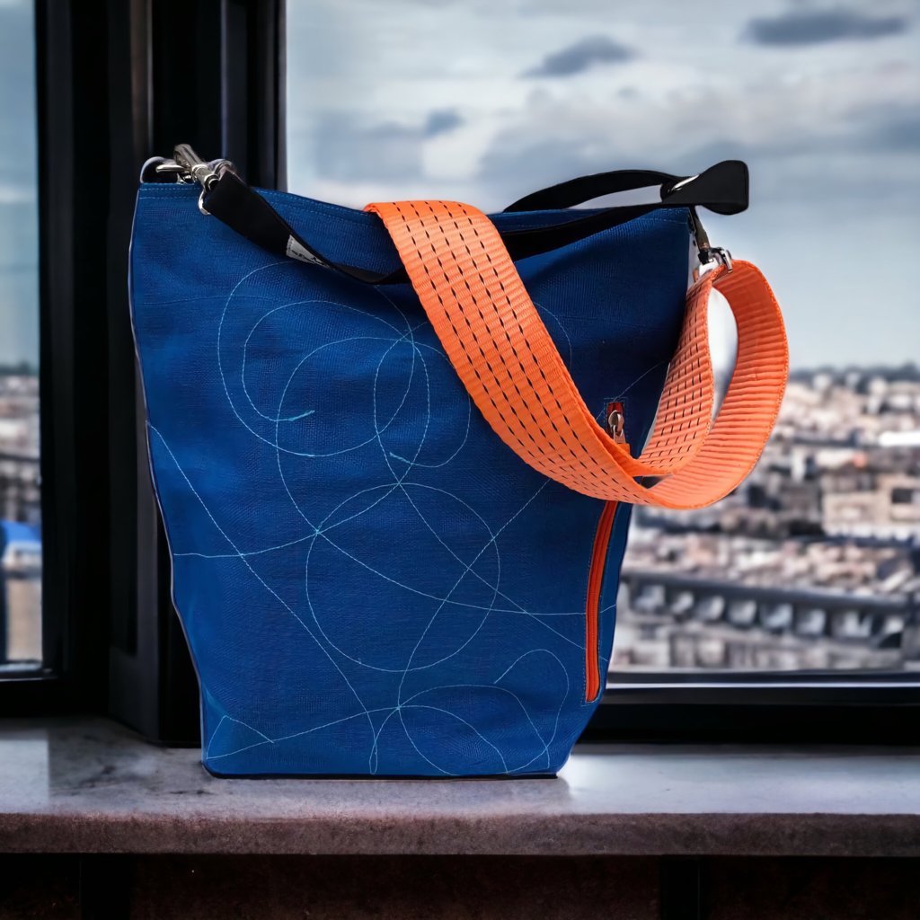 Oceanboundbags von Beadbags Schultertasche Net3TJ blau Design 1