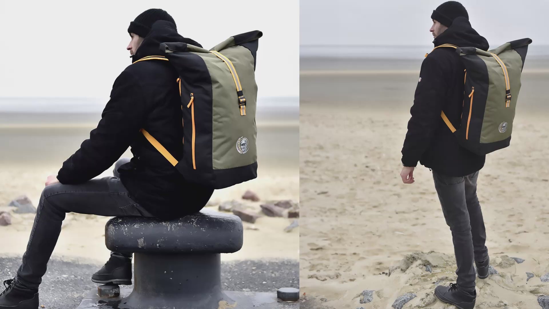 Oceanboundbags von Beadbags Rucksack Nordsee oliv Video