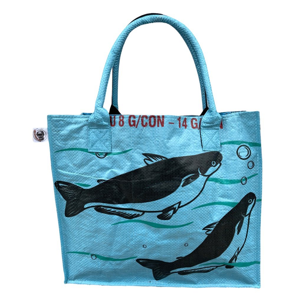Oceanboundbags von Beadbags Einkaufstasche Ri94 hellblau vorne