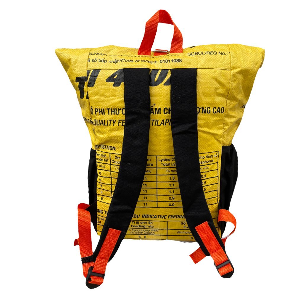 Oceanboundbags von Beadbags Rucksack Ri100 gelb hinten
