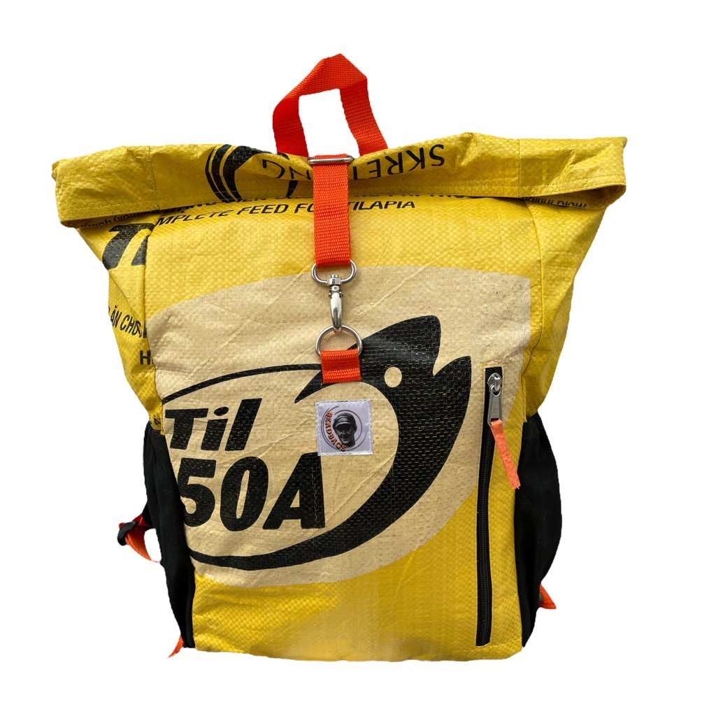 Oceanboundbags von Beadbags Rucksack Ri100 gelb vorne