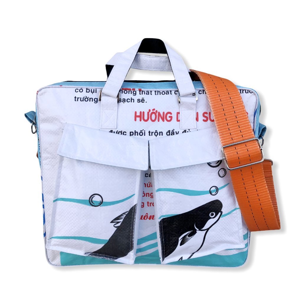 Oceanboundbags von Beadbags Schultertasche Ri84 weiß vorne