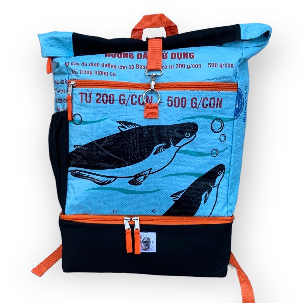 Oceanboundbags von Beadbags Rucksack Ri102 hellblau vorne