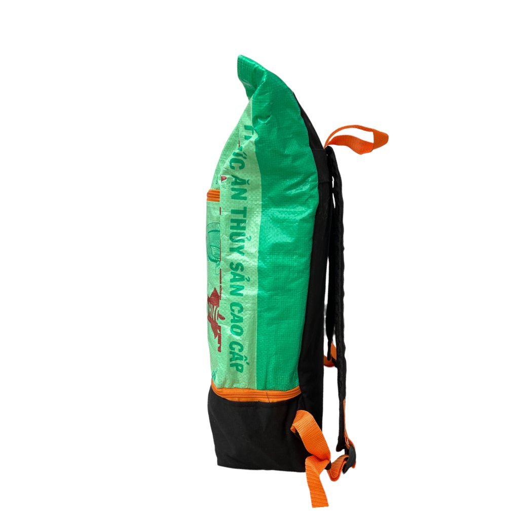 Oceanboundbags von Beadbags Rucksack Ri102 hellgrün seitlich