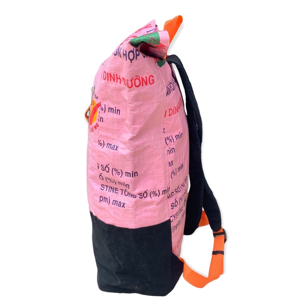 Oceanboundbags von Beadbags Rucksack Ri99 rosa seitlich