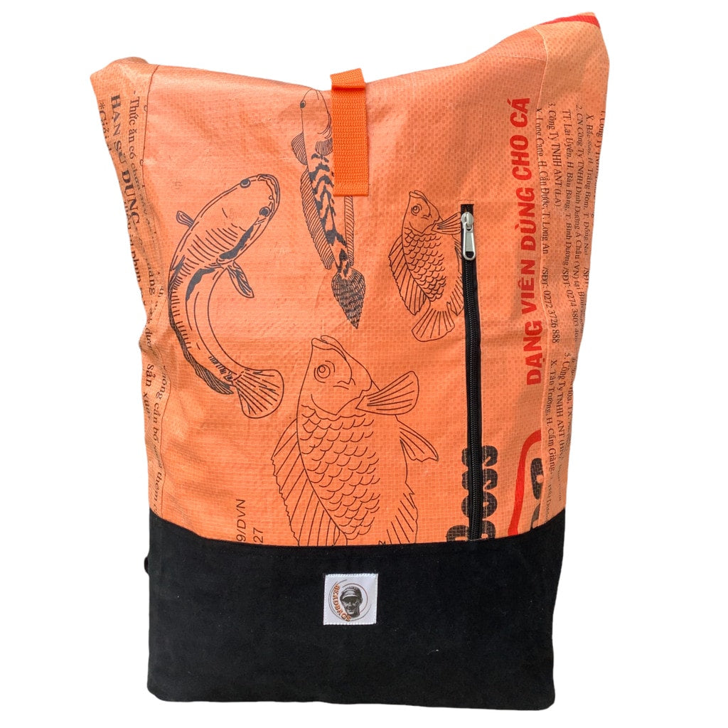 Oceanboundbags von Beadbags Rucksack Ri99 orange vorne