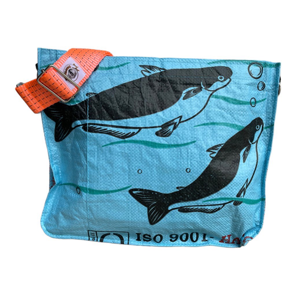 Oceanboundbags von Beadbags Tragetasche TJ77quer hellblau vorne