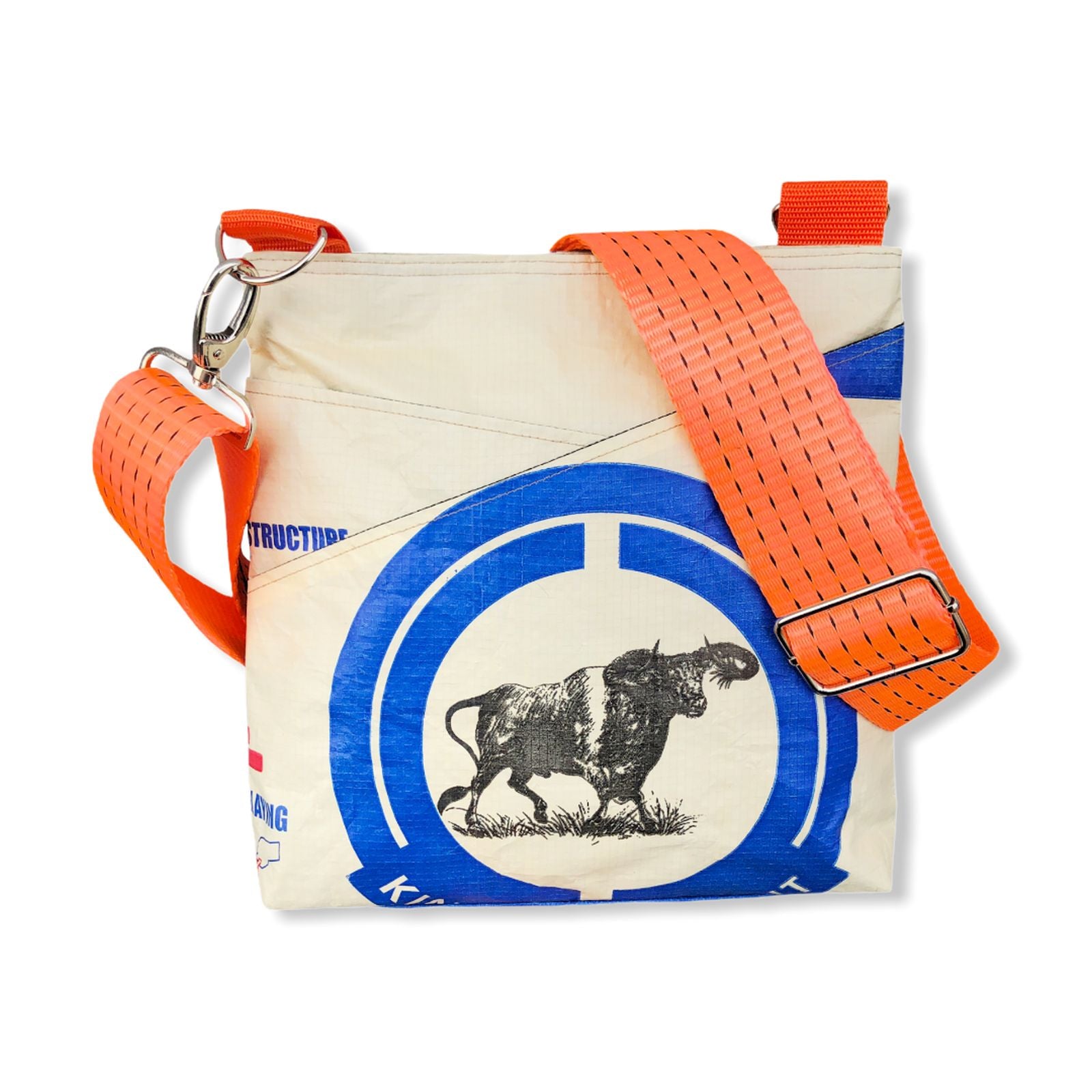 Oceanboundbags von Beadbags Schultertasche CR7TJ blau Büffel vorne
