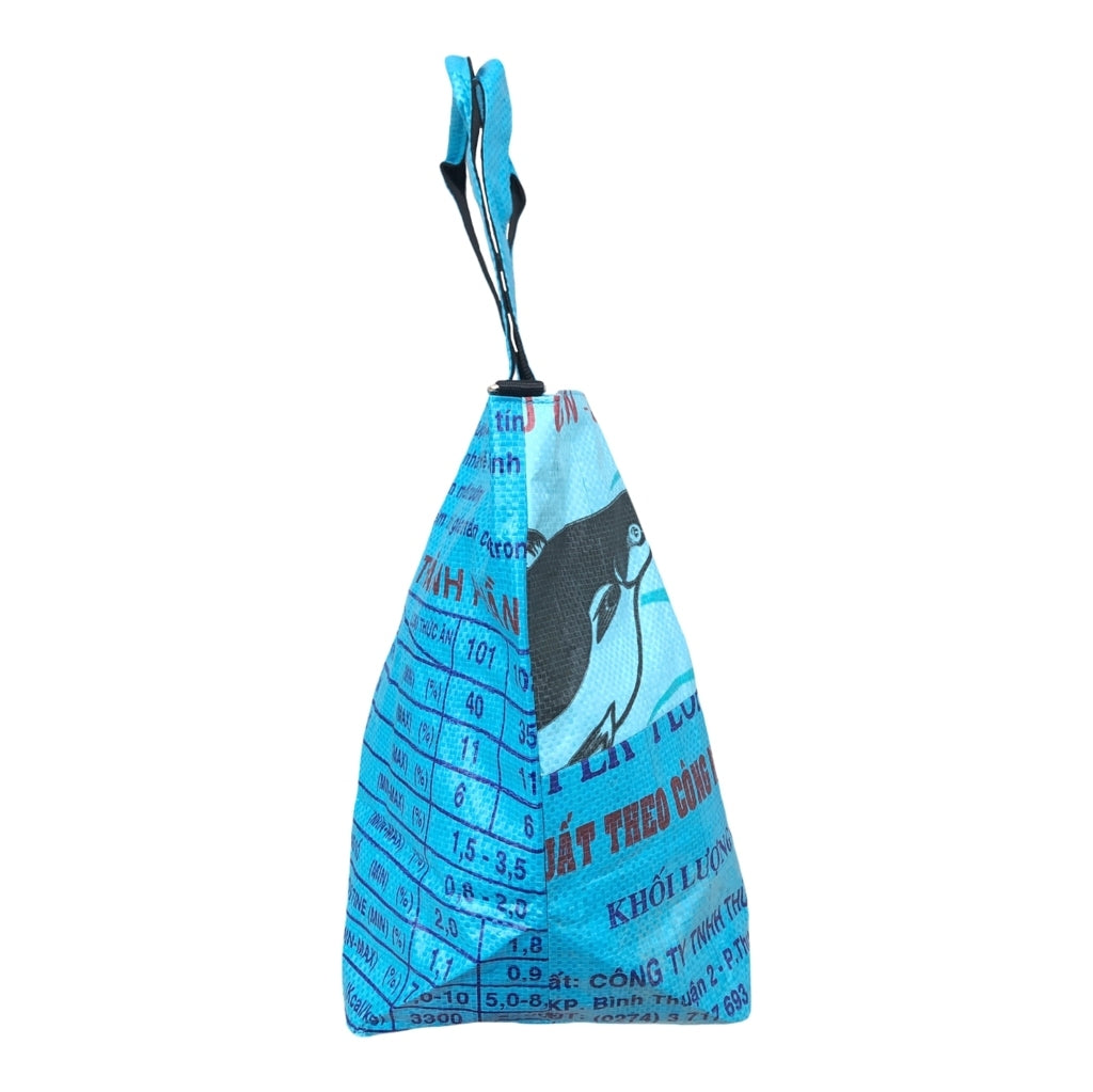 Oceanboundbags von Beadbags Tragetasche Ri1 blau seitlich