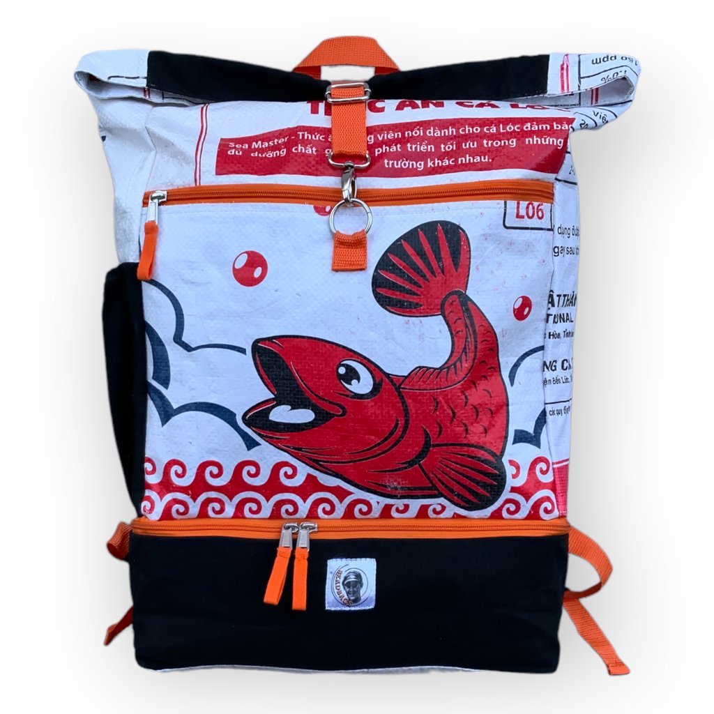Oceanboundbags von Beadbags Rucksack Ri102 weiß vorne